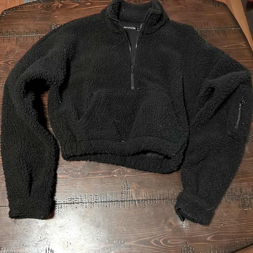 Sherpa cropped PLT sweater